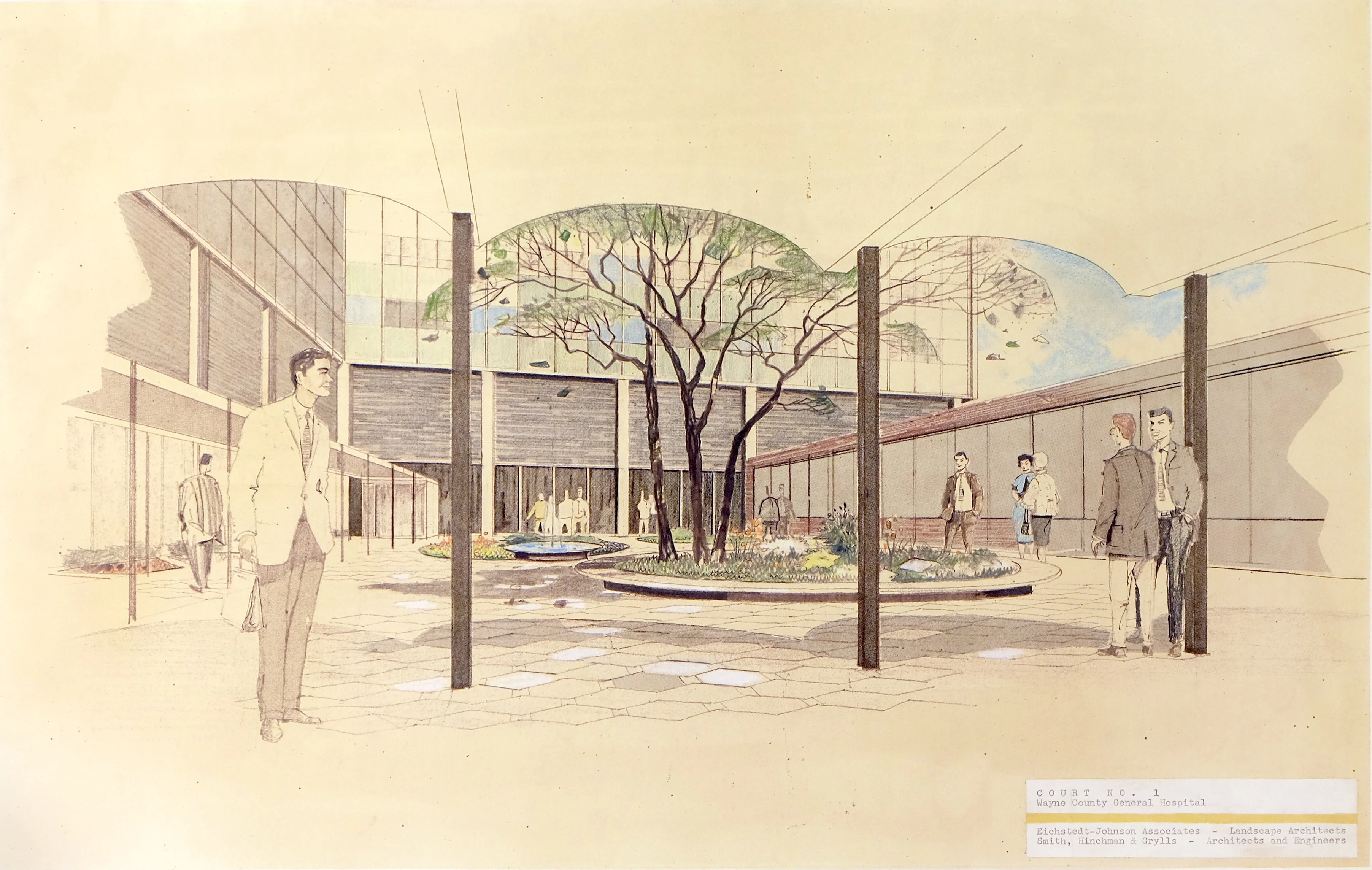 Architectural rendering - Wayne County General Hospital