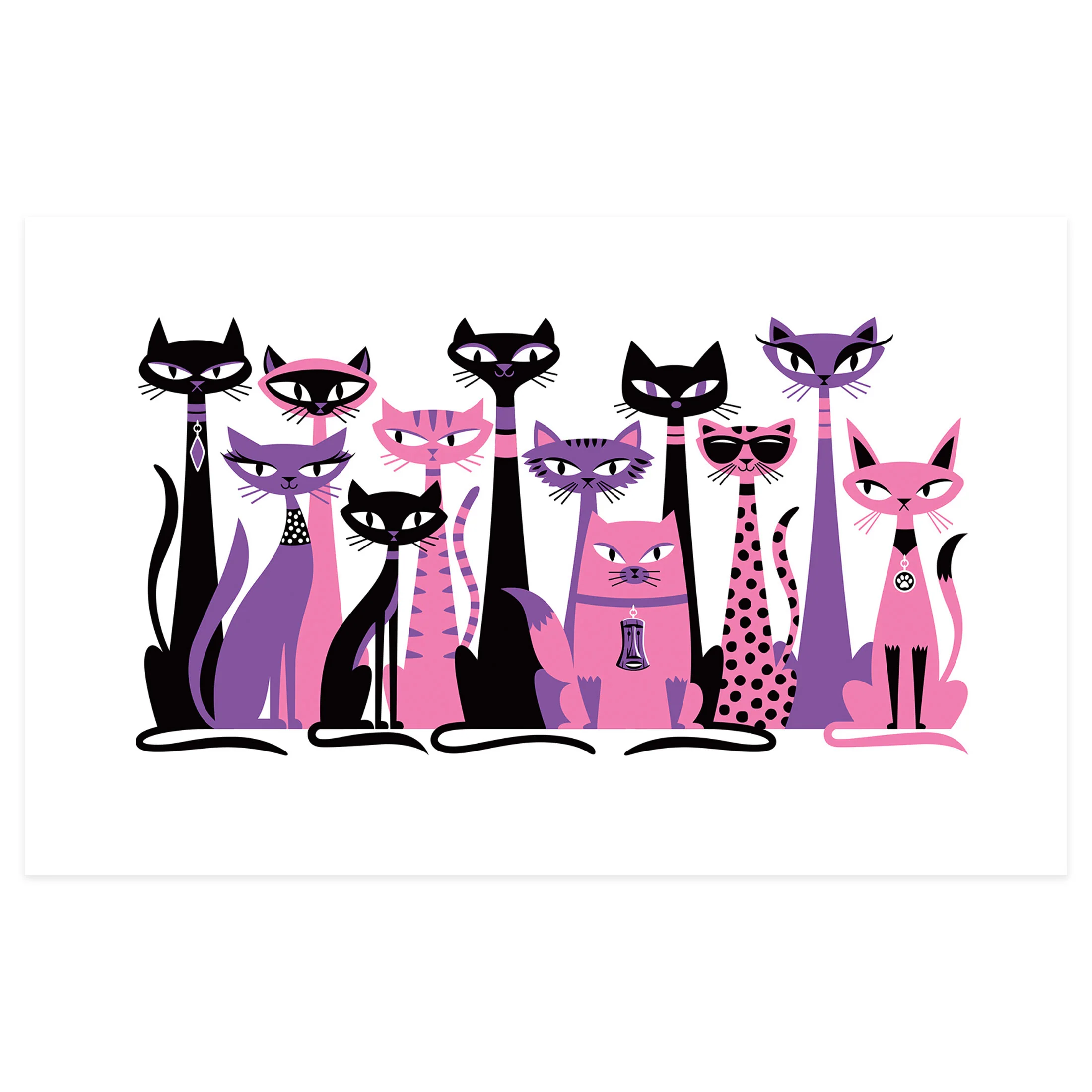 Cat Conclave II (Purple and Pink)