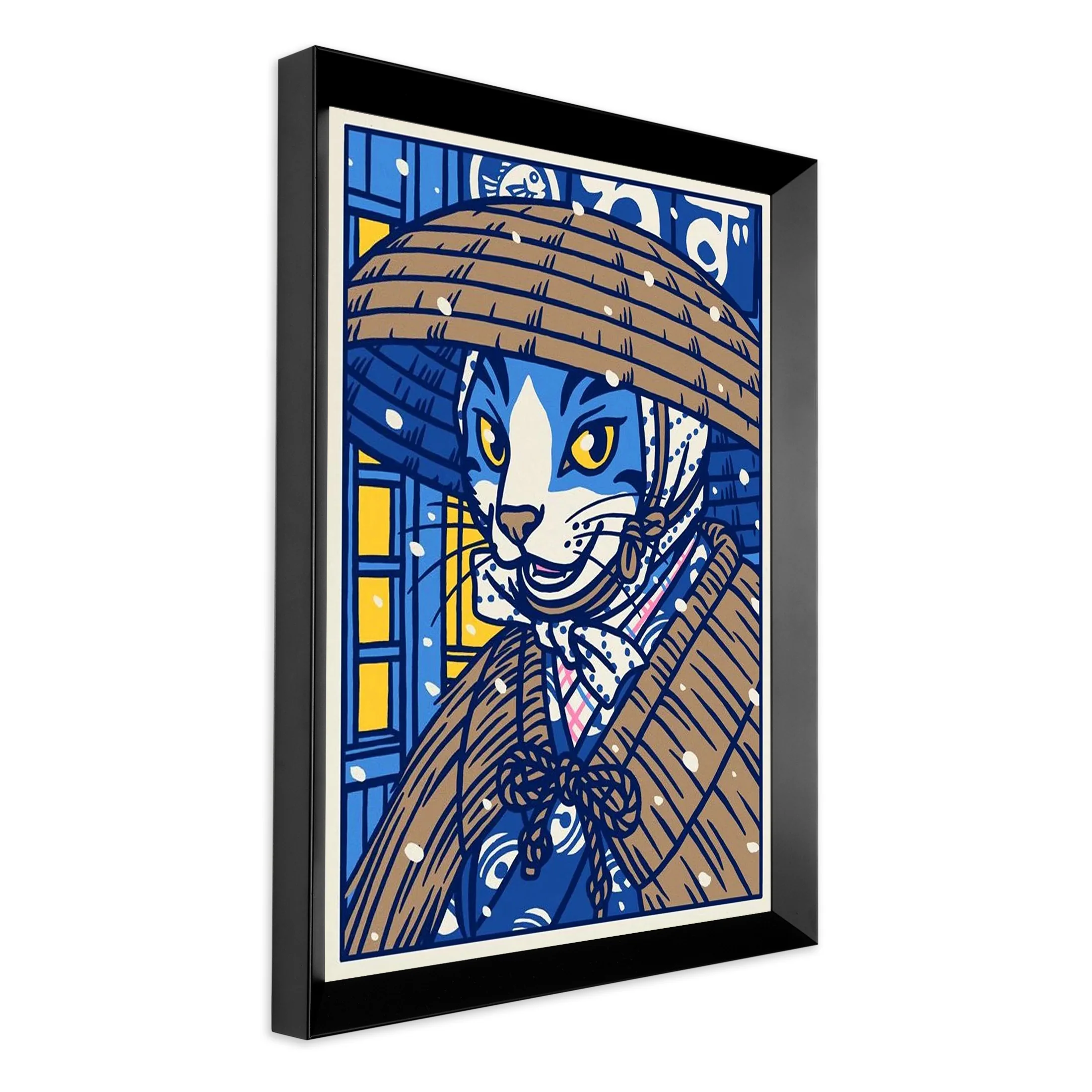 Cat Leaving a Restaurant in the Snow - Image 2