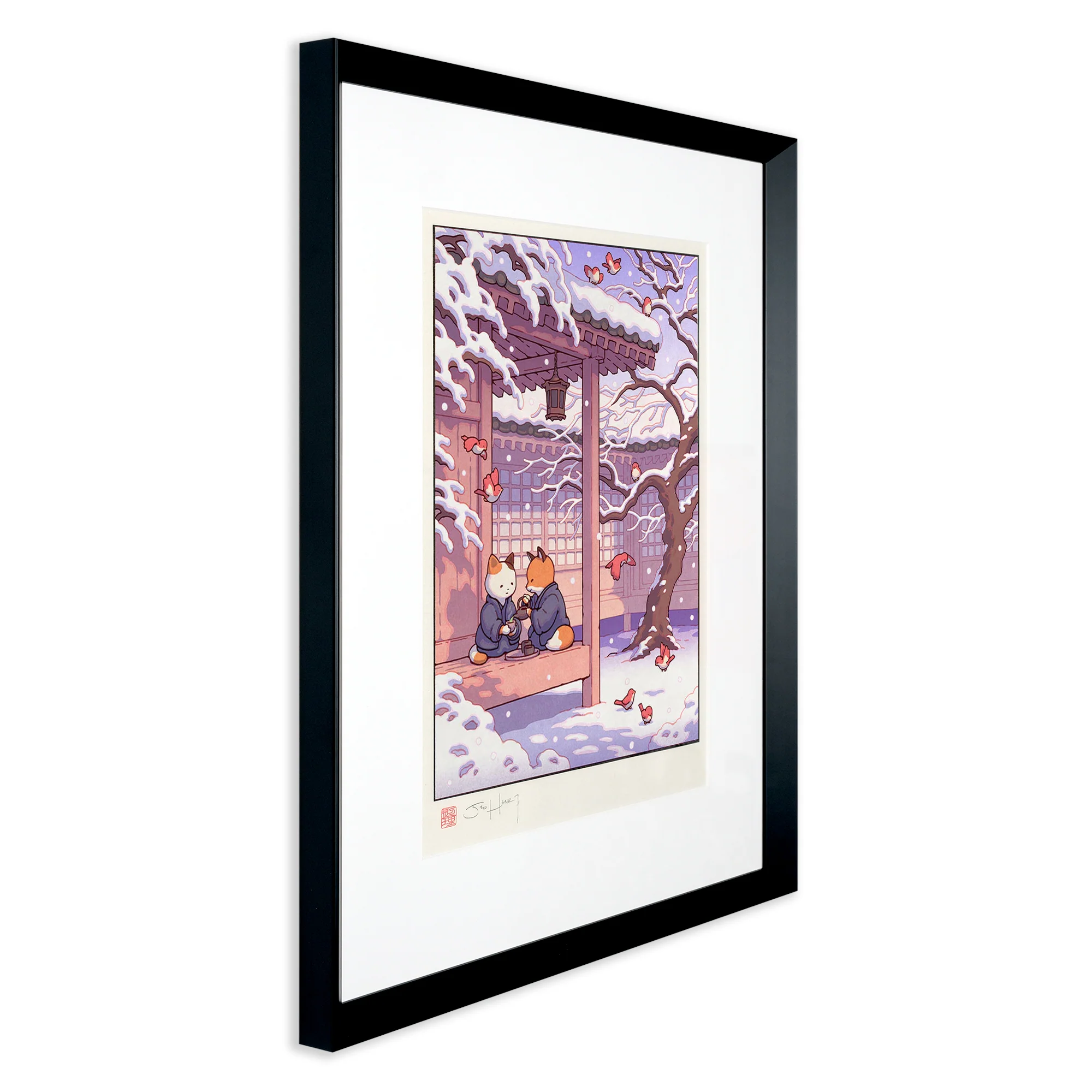 Fox and Cat, Green Tea in Snow - Image 2
