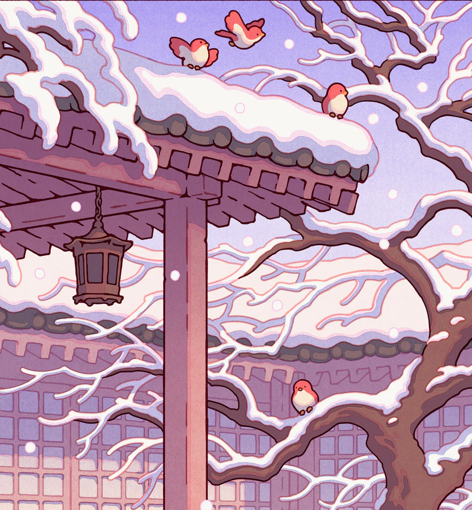 Fox and Cat, Green Tea in Snow - Image 4