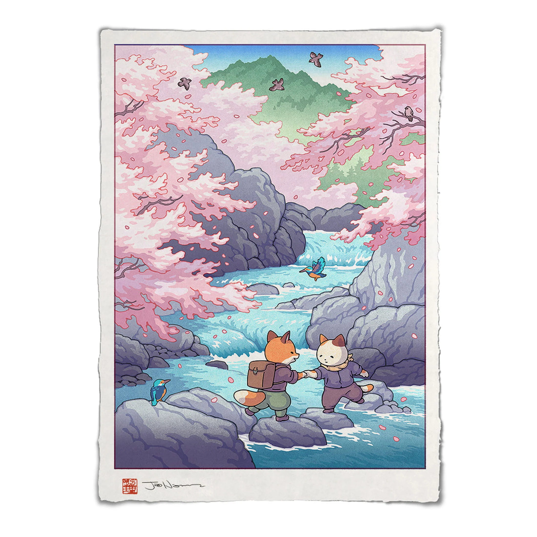 Fox and Cat, Sakura Hike