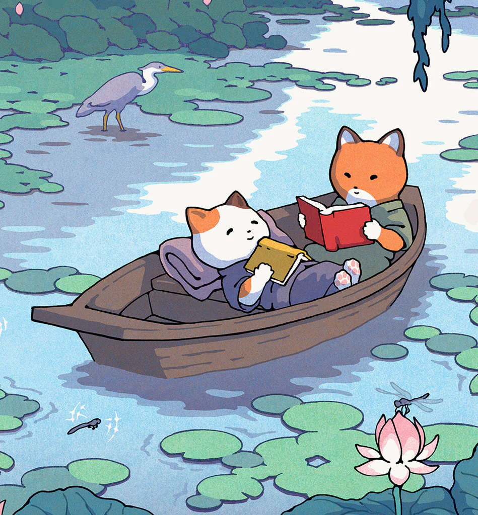 Fox and Cat, Summer Reading - Image 3