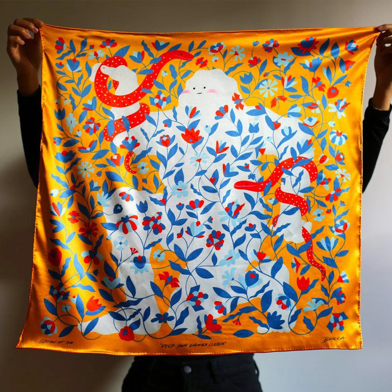 Keep Your Enemies Closer (Silk Scarf) - Image 5