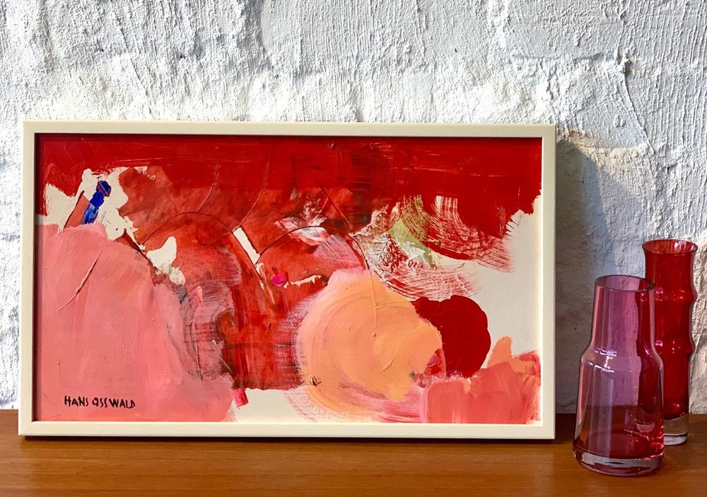 'Red and Pink Abstract' by Hans Osswald - Image 5