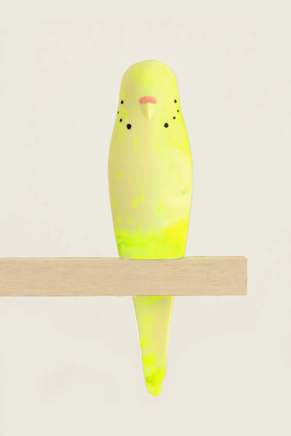 Resin Budgerigar - 'Goldie'