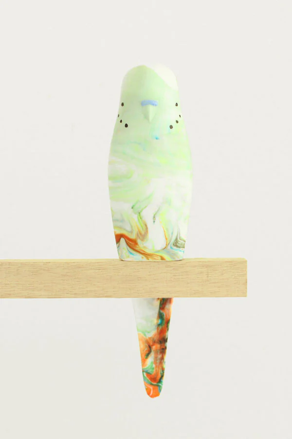 Resin Budgerigar - 'Tornado'