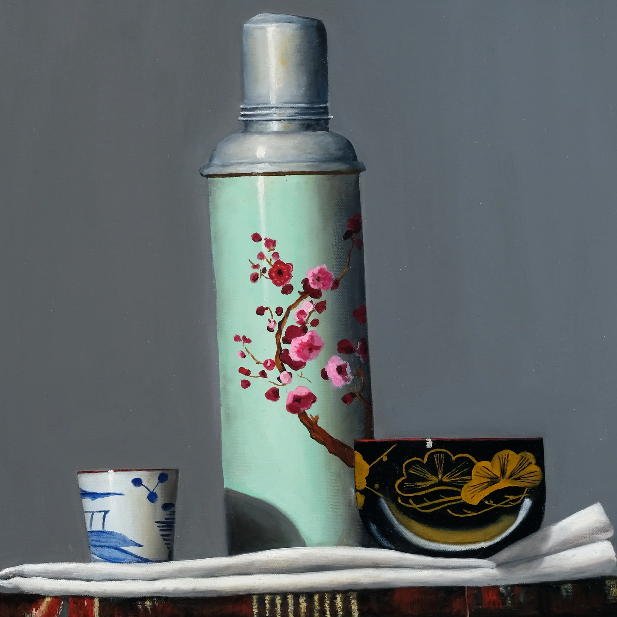 Still Life with Chinese Vintage Tea Flask - Image 2