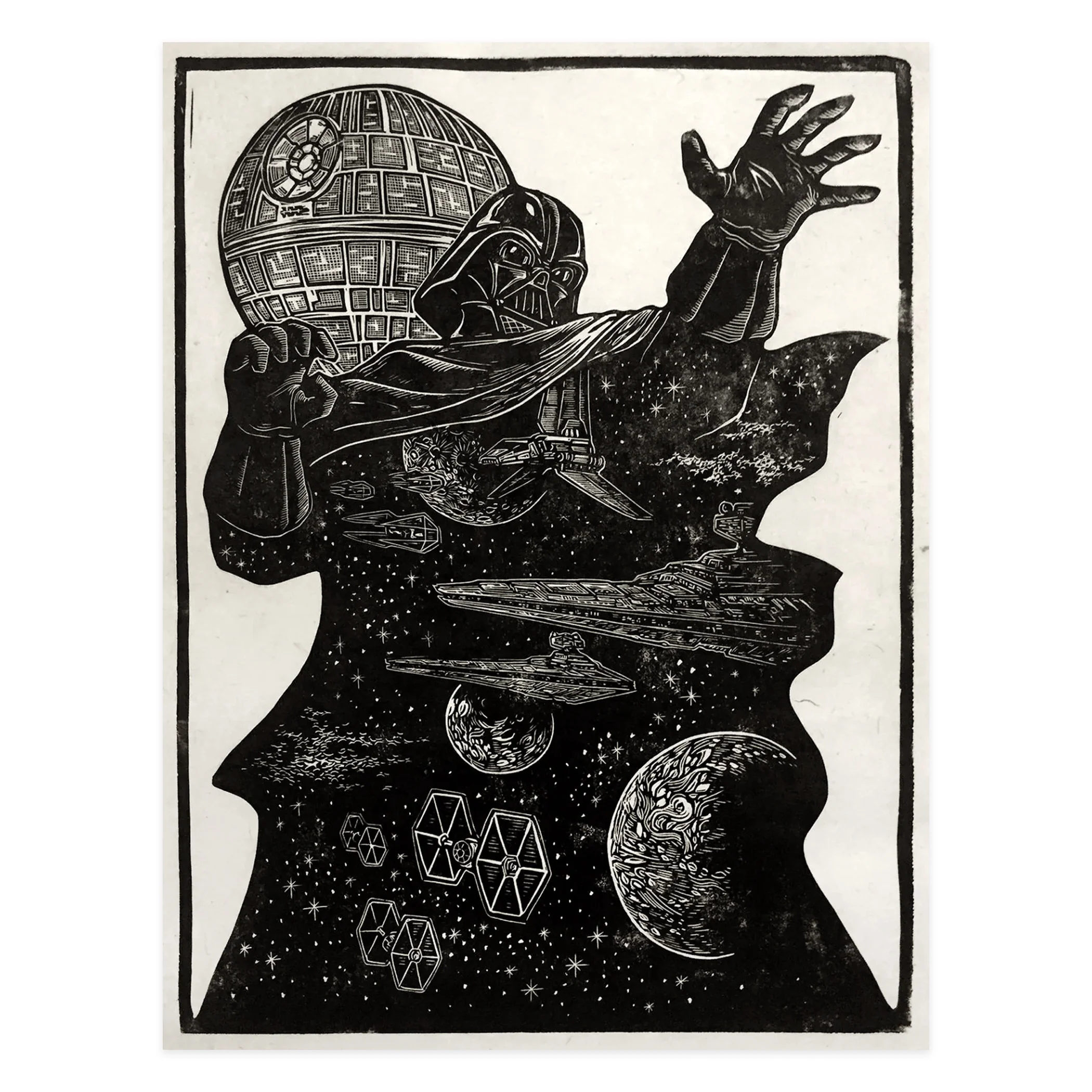 Vader block print